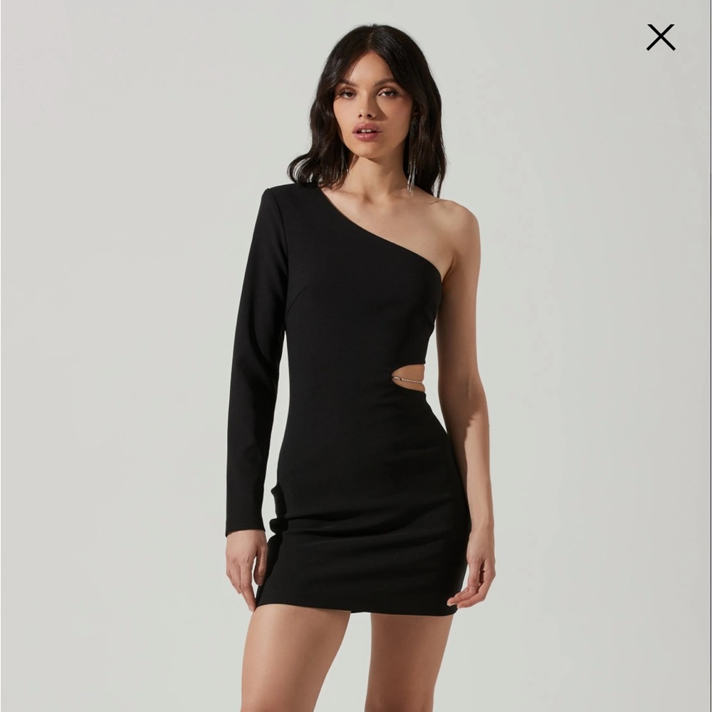 ASTR LAVINIA CUTOUT ONE SHOULDER MINI DRESS SZ.M - Picture 5 of 9